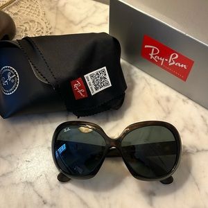 Ray-Ban made in Italy Jackie Ohh II large tortoise color glasses